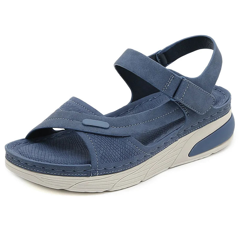 SIKETU Brand Casual Summer Novelty Leisure Wedge Sandals Women Sewing Thread Adjustable Hook Loop Light Anti-slide Waterproof 42