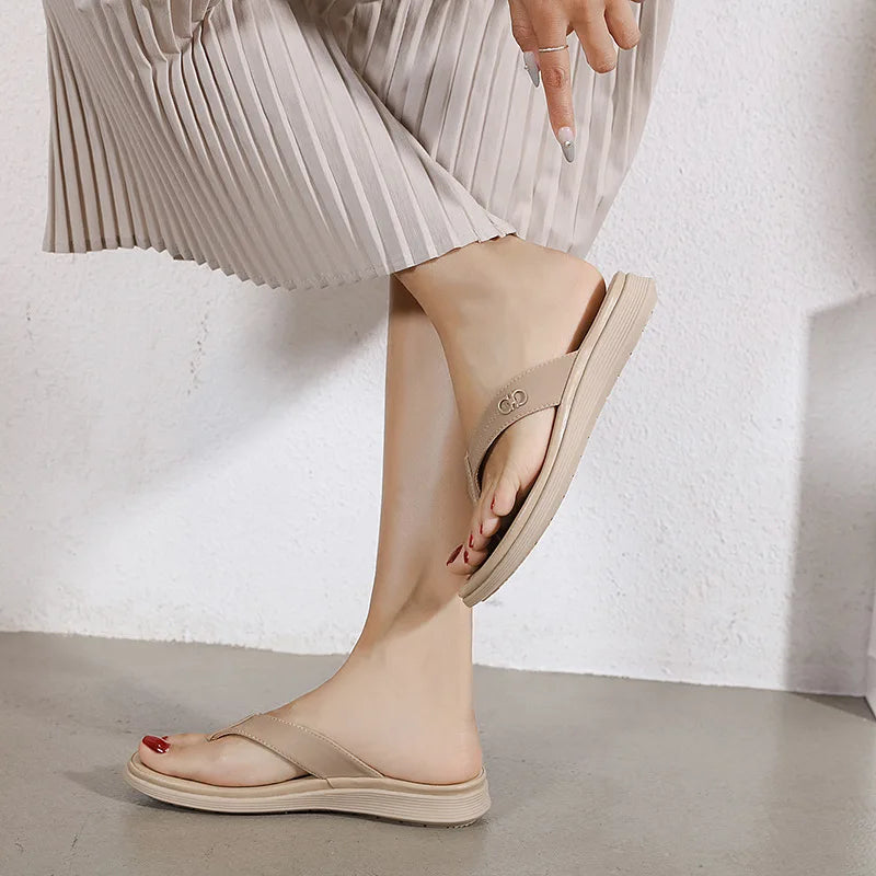 SIKETU Brand Women Flip Flops Summer Beach Sandals Arch Casual Flat Slides Comfortable Outdoor Shoes for Girl 2022 Clip Toe Work